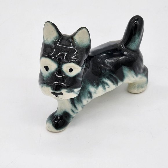 Vintage Scottish Terrier Scotty Dogs Ceramic Figurines Set of 2 - Picture 5 of 7